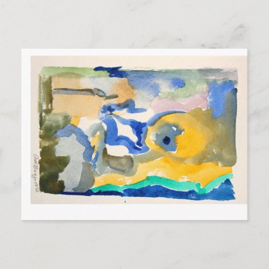 水彩画の郵便はがきショーのnr 6 ポストカード (正面)