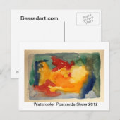 水彩画の郵便はがきショー ポストカード (正面/裏面)