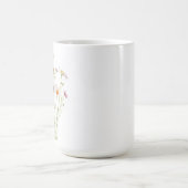 水彩画の野の花の花束 コーヒーマグカップ (中央)