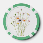 水彩画の野の花ブーケ ポーカーチップ (裏面)