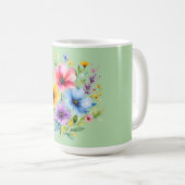 水彩画の野の花 コーヒーマグカップ (正面右)