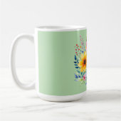 水彩画の野の花 コーヒーマグカップ (左)