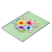 水彩画の野の花 ノートブック (左側)