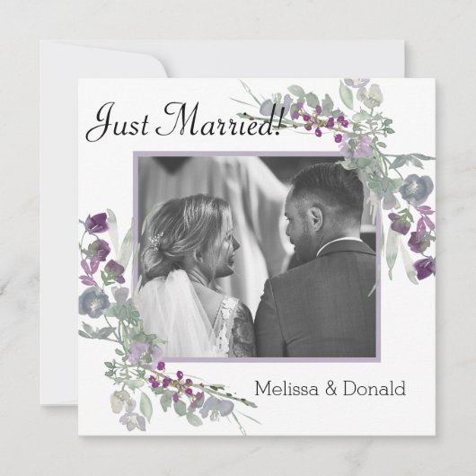 水彩画の野生のラベンダー花の結婚しました (正面)