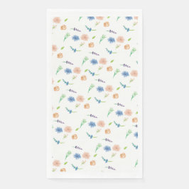 水彩画の野生の花のソフトなパステルカラーの模様