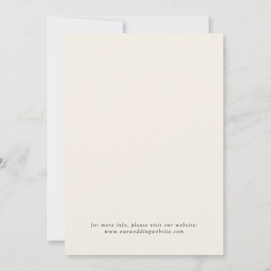 水彩画の野生の花の草原 ウェディング セーブザデート (裏面)