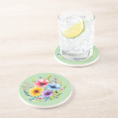 水彩画の野生の花 コースター (側面)