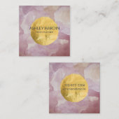 水彩画の金ぱくの名刺 スクエア名刺 (正面/裏面)