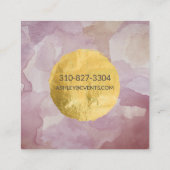 水彩画の金ぱくの名刺 スクエア名刺 (裏面)