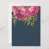 水彩画の開花のブライダルシャワーの招待状 招待状 (裏面)