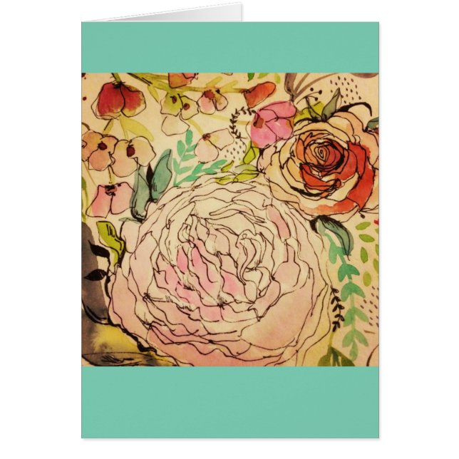 水彩画の開花1 (正面)