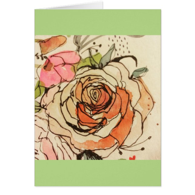 水彩画の開花3 (正面)