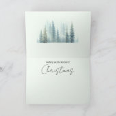 水彩画の雪の木のカスタムクリスマス シーズンカード (内部)