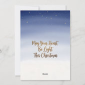 水彩画の雪の森 クリスマスカード (裏面)