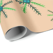 水彩画の雪片の包装紙 ラッピングペーパー (ロールコーナー)