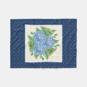 水彩画の雪玉の小さい毛布 フリースブランケット (正面(横))