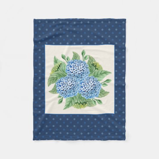 水彩画の雪玉の小さい毛布 フリースブランケット (正面)