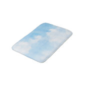 水彩画の雲および空の背景 バスマット (アングル)