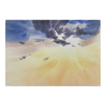 水彩画の雲の絵 