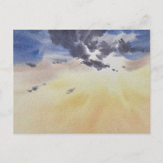 水彩画の雲 ポストカード (正面)