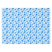 水彩画の青いパンジーの花の花のテーブルクロス テーブルクロス (正面(横))