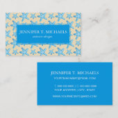水彩画の青いヒトデパターン 名刺 (正面/裏面)