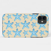 水彩画の青いヒトデパターン Case-Mate iPhoneケース (裏面(横))