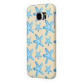 水彩画の青いヒトデパターン Case-Mate SAMSUNG GALAXYケース (裏面左)