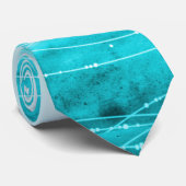 水彩画の青い波の海の結婚式の首のタイ ネクタイ (ロール)