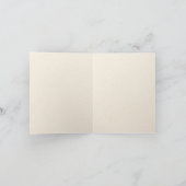 水彩画の青い海辺のビーチ サンキューカード (内部)