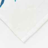 水彩画の青い紫色の花のリースのカスタムの文字 フリースブランケット (角)