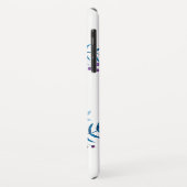 水彩画の青い紫色の花のリースのカスタムの文字 Case-Mate iPhoneケース (裏面/左)