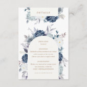 水彩画の青い花の繊細なディテールが盗まれる エンクロージャーカード (正面)