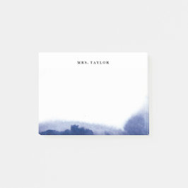 水彩画の青のパーソナライズなポスト・イット ポストイット