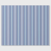 水彩画の青ストライプ色と灰色の紙 ラッピングペーパー (フラット)