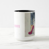 水彩画の靴及びコーヒー マグカップ (中央)