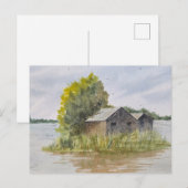 水彩画の風景画 ポストカード (正面/裏面)