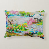 水彩画の風景2 アクセントクッション (裏面)