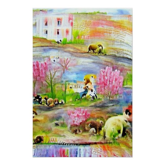 水彩画の風景 ポスター (正面)