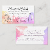 水彩画の香水はローションの名刺をかぎつけます 名刺 (正面/裏面)