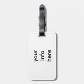 水彩画の馬 ラゲッジタグ (裏面縦)