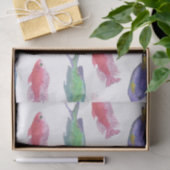 水彩画の魚パターン 薄葉紙 (ギフト)