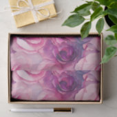 水彩画の鮮やかなピンクの春の花 薄葉紙 (ギフト)