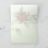 水彩画の鳥の巣 カード (内部)