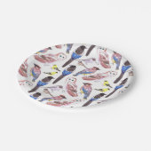 水彩画の鳥の恋人のアメリカの鳥 ペーパープレート (アングル)