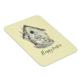 水彩画の鳥小屋の卵の巣　イースター マグネット (右側)