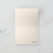 水彩画の黄色いバラ サンキューカード (内部)