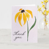 水彩画の黄色い花の感謝カード 秋におすすめの感謝の気持ち カード (黄色い花)