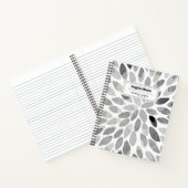 水彩画の黒と白のパーソナライズ可能 ノートブック (内部)