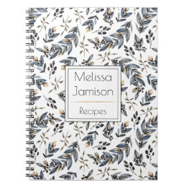 水彩画の黒は果実にモノグラムのレシピ|を残します ノートブック